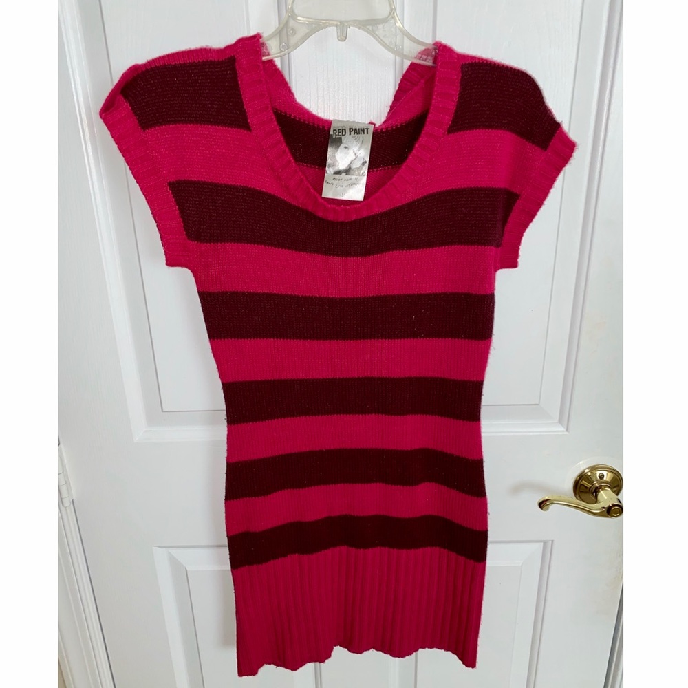 Pink and purple striped tunic Size Medium